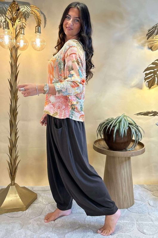 Laundry B Veya Lurex Relaxed Knit Top Calypso