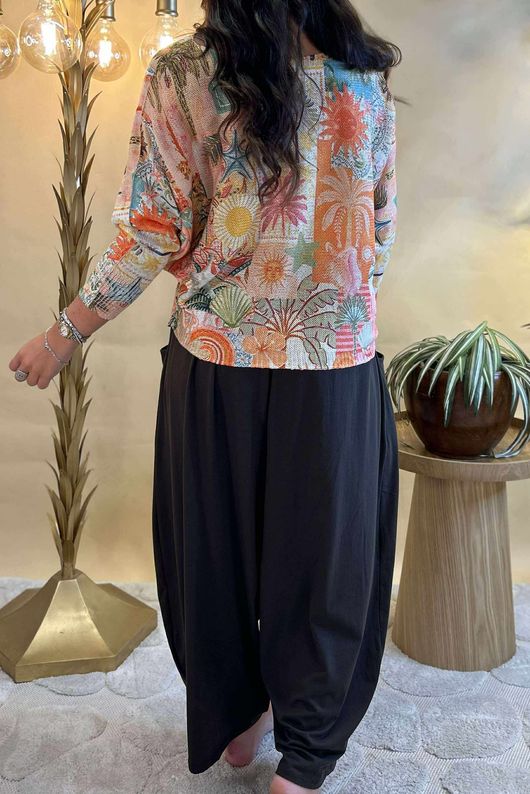Laundry B Veya Lurex Relaxed Knit Top Calypso