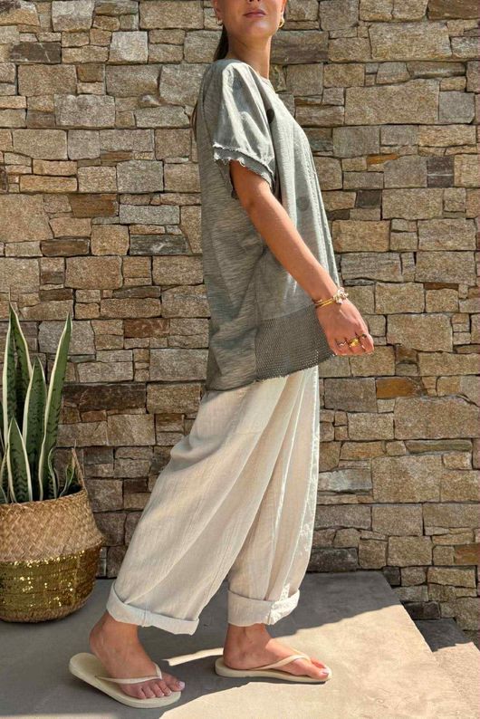 Laundry B Wild Shores Capri Pure Cotton Top Elephant
