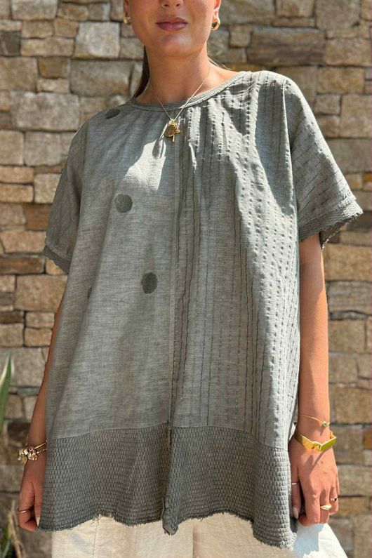 Laundry B Wild Shores Capri Pure Cotton Top Elephant
