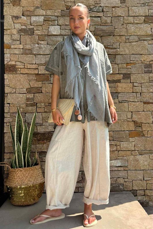Laundry B Wild Shores Capri Pure Cotton Top Elephant