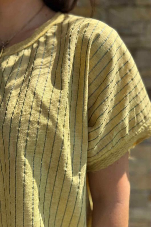 Laundry B Wild Shores Capri Pure Cotton Top Indian Yellow