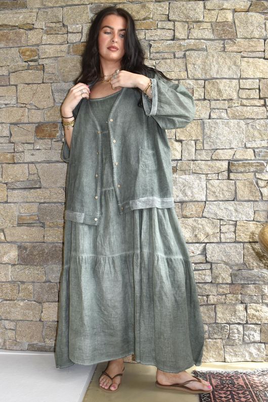 Lenni Cotton Jacket Washed Khaki