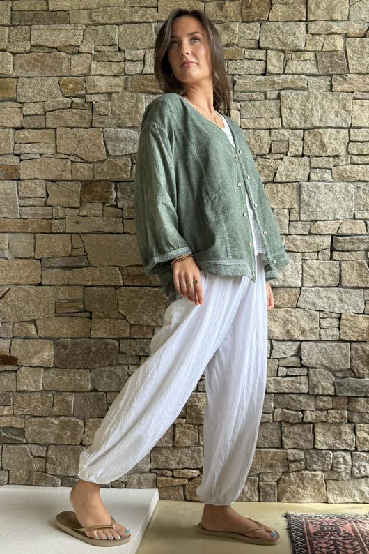 Lenni Cotton Jacket Washed Khaki