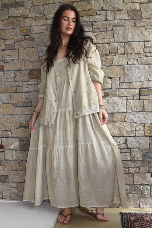 Lenni Cotton Jacket Washed Sandstone