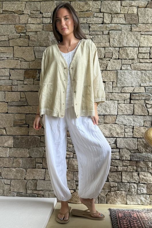 Lenni Cotton Jacket Washed Sandstone