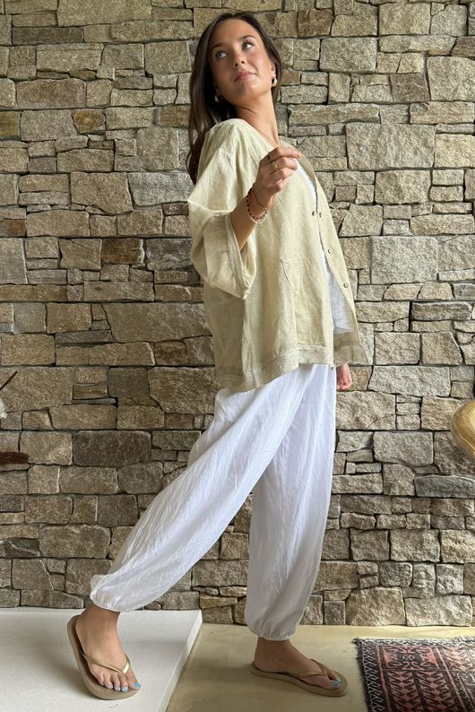 Lenni Cotton Jacket Washed Sandstone