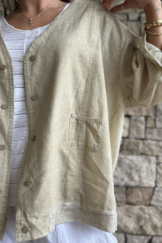 Lenni Cotton Jacket Washed Sandstone