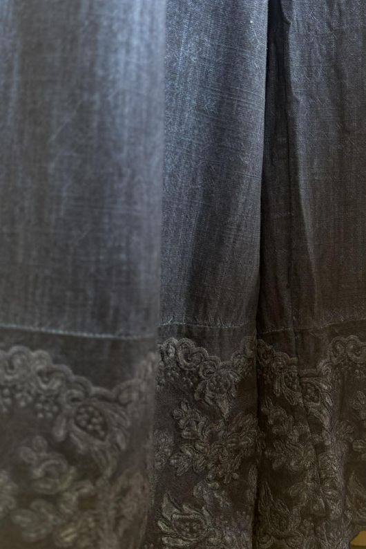 Lin & Lace Linen Blend Wide Leg Pants Washed Navy