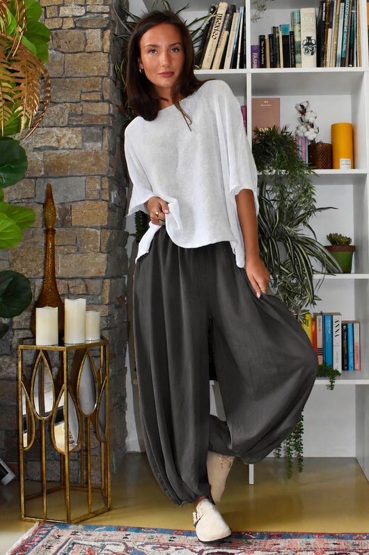 Lock Bloom Cuff Pant Charcoal