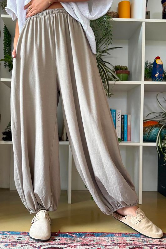 Lock Bloom Cuff Pant Stone