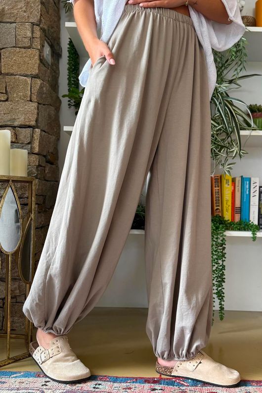Lock Bloom Cuff Pant Stone