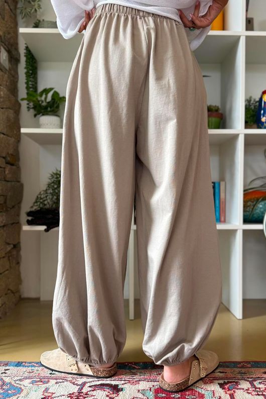Lock Bloom Cuff Pant Stone