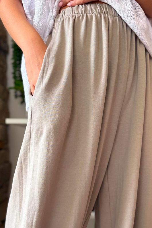 Lock Bloom Cuff Pant Stone