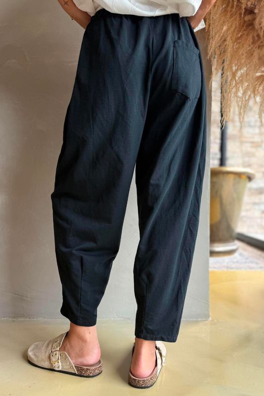 Lock Carrot Leg Trouser Black