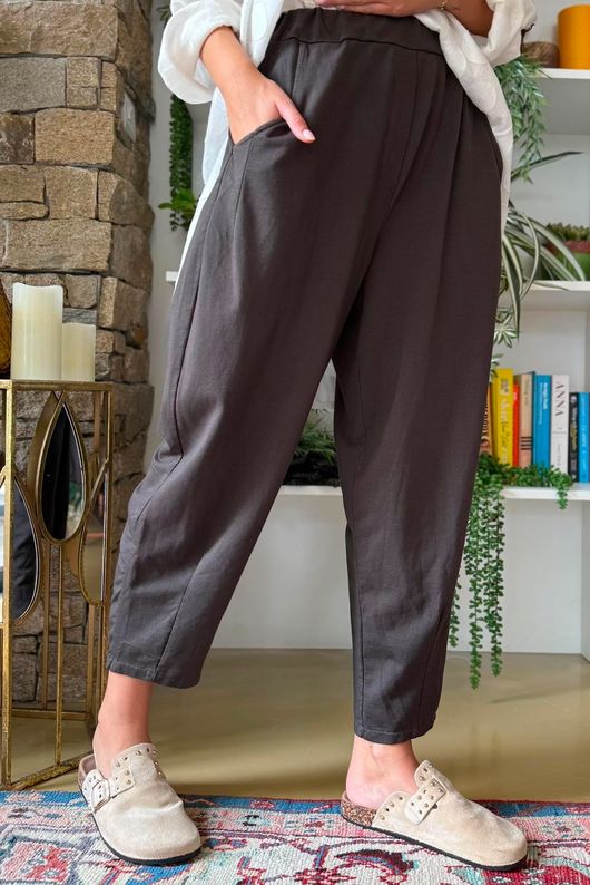 Lock Carrot Leg Trouser Coffee Bean
