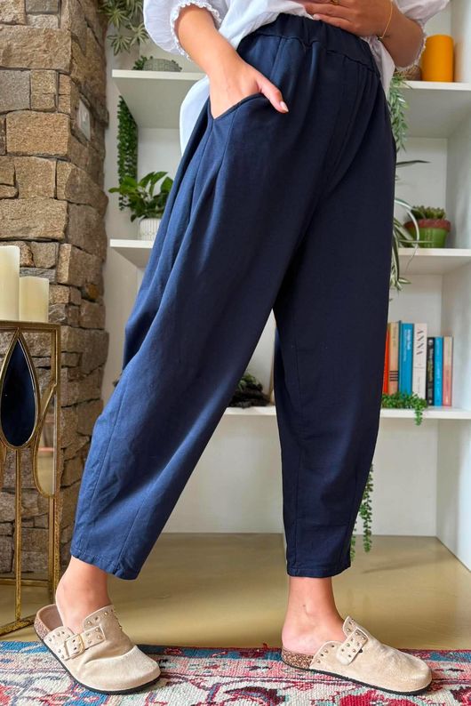 Lock Carrot Leg Trouser Navy