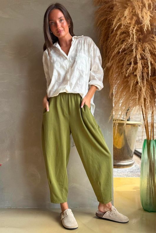 Lock Carrot Leg Trouser Olive