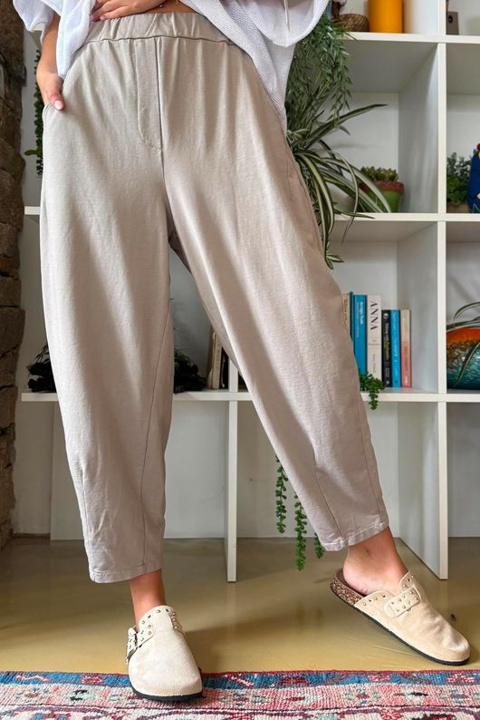 Lock Carrot Leg Trouser Stone