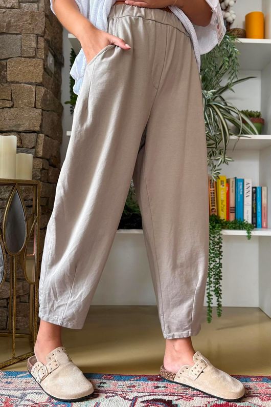 Lock Carrot Leg Trouser Stone