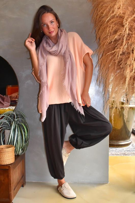 Lock Shirring Pleat Cuff Pant Coffee Bean