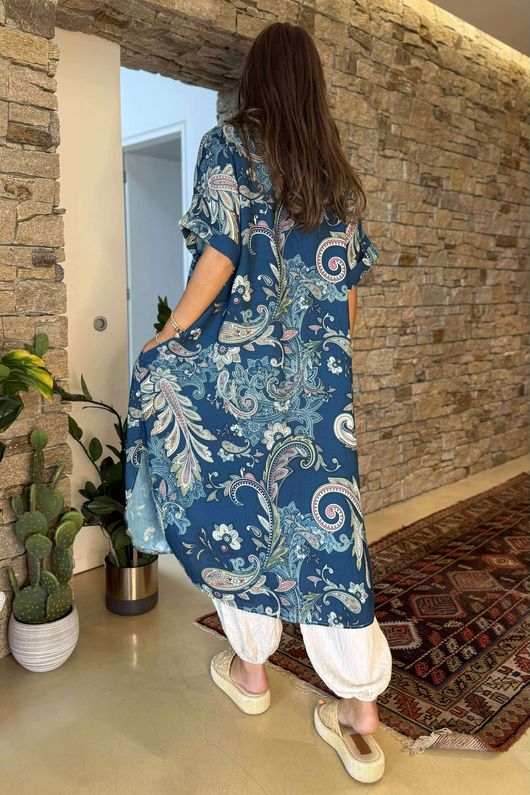 Made in Italy 1967 Shirt Dress Deep Teal