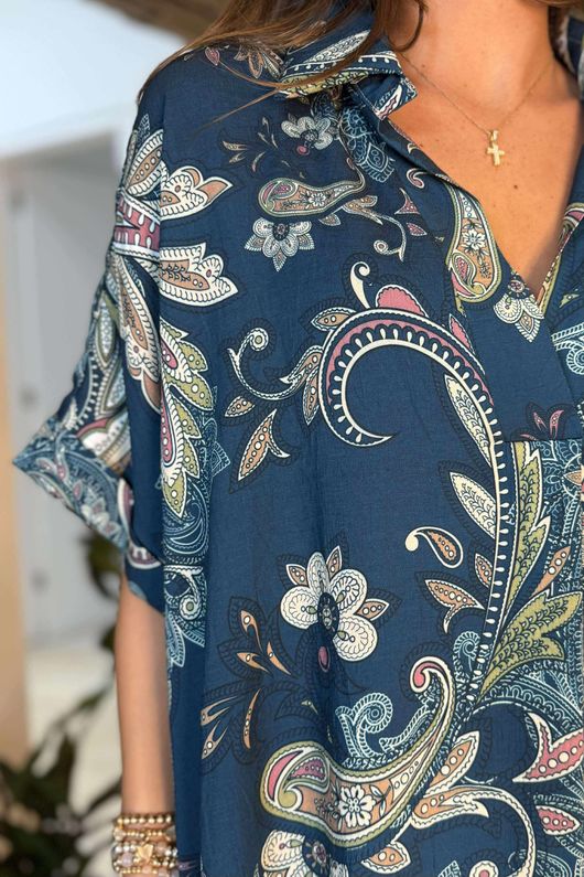 Made in Italy 1967 Shirt Dress Deep Teal