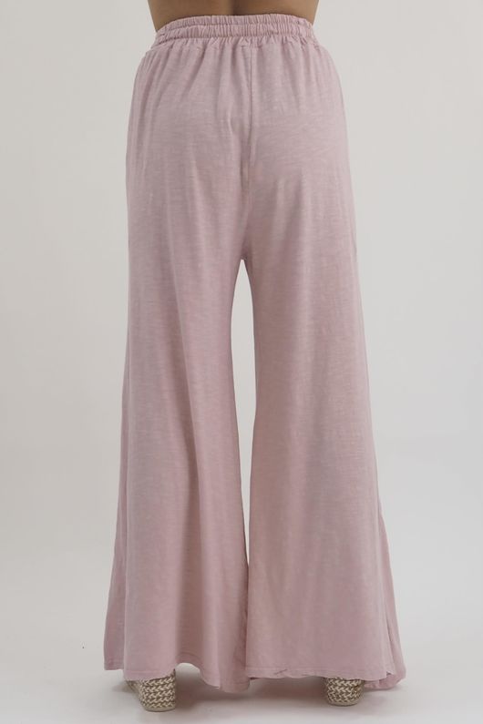 Made in Italy Bay Slub Palazzo Blush