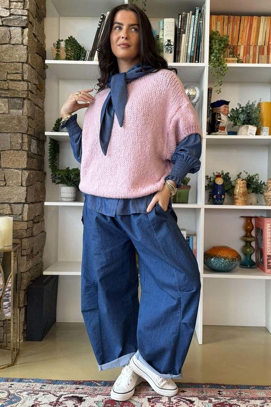  Big Softie Cap Sleeve Knit Top Blossom 