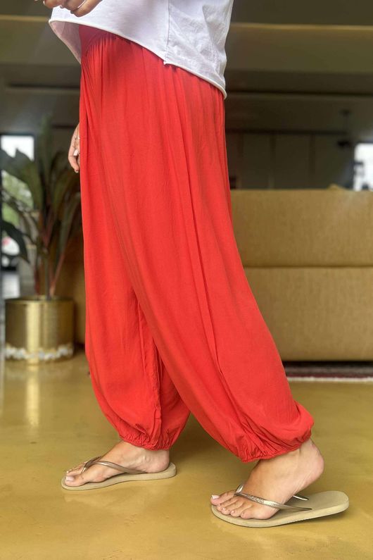 Made in Italy Classic Balloon Pant Red