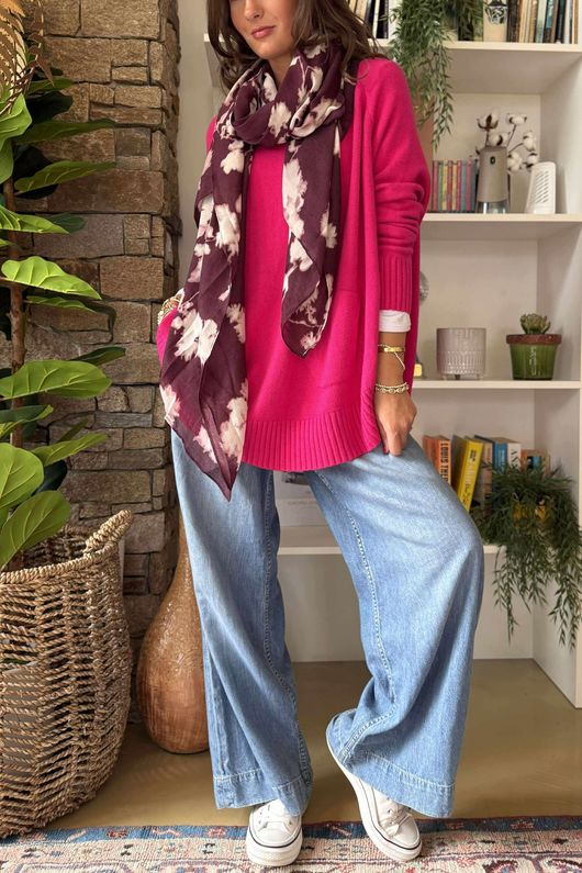 Made in Italy Conrad Circle Knit Top Geranium