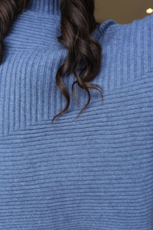 Charli Turtle Ribby Knit Top Airforce /10=