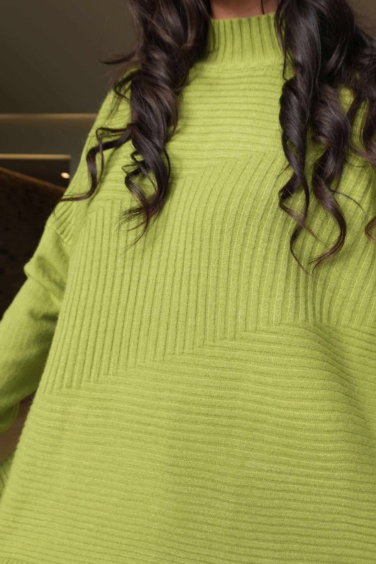 Charli Turtle Ribby Knit Top Moss /10=