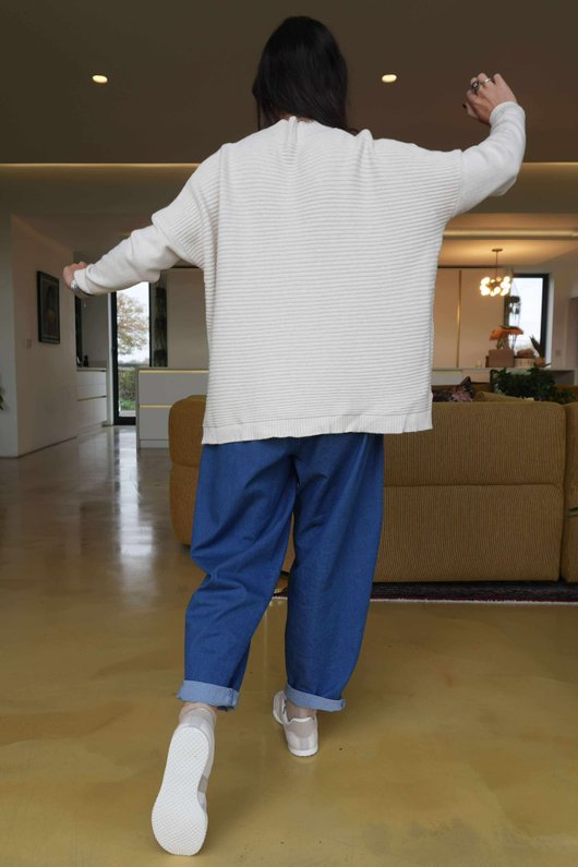 Charli Turtle Ribby Knit Top Stone /10=