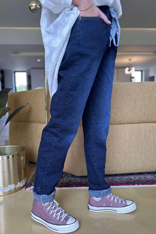 Made in Italy Dopamine Stretch Jeans Vintage Dark Blue **