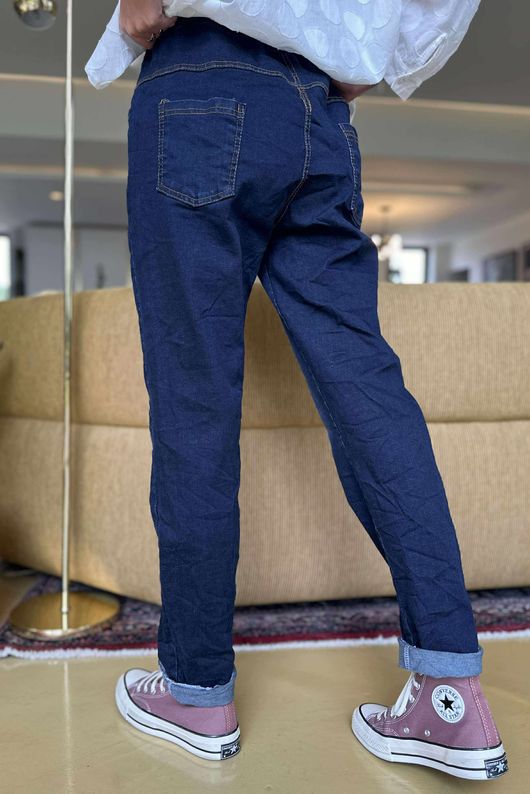 Made in Italy Dopamine Stretch Jeans Vintage Dark Blue **
