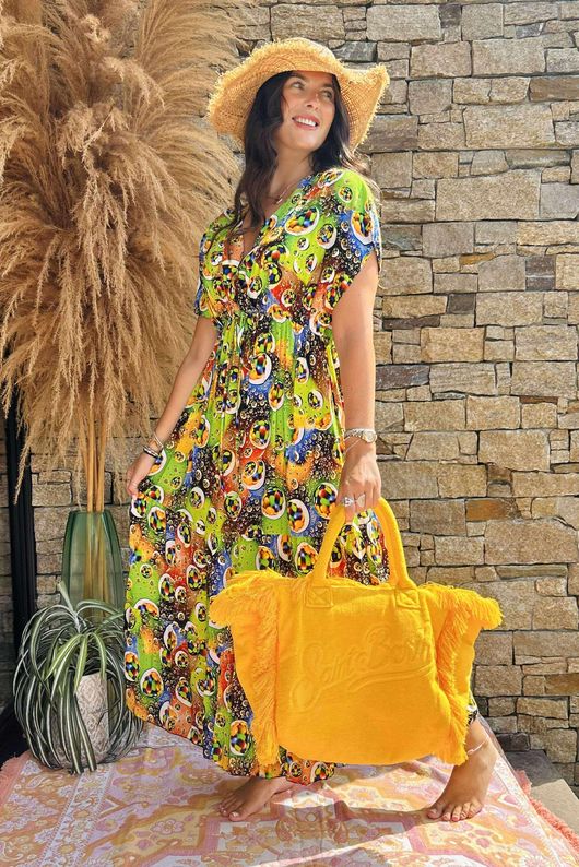 Made in Italy Fiesta Maxi Dress Green /17 =