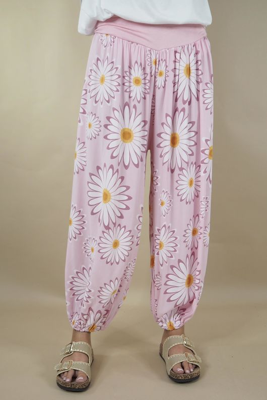 Made in Italy Harem Balloon Pant Gerbera Candy