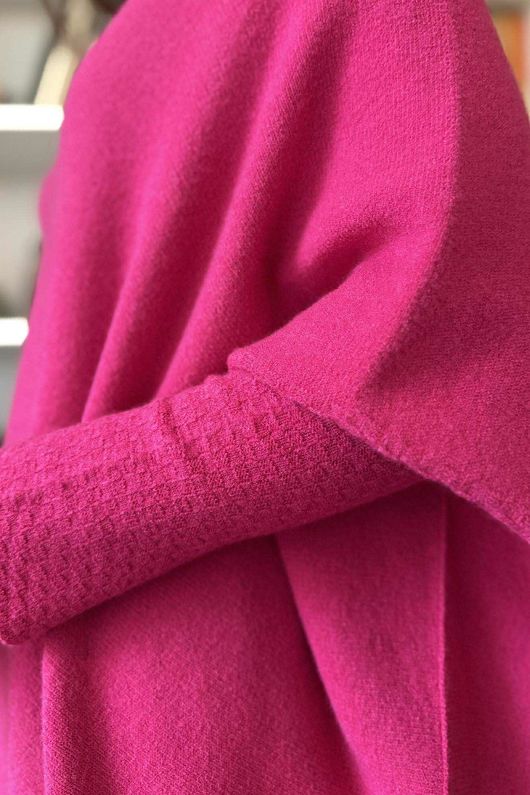 Huggle Asymmetric Draped Knit Jumper Geranium