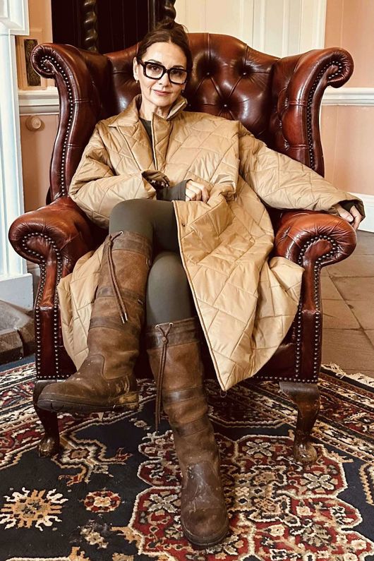 Made in Italy Huxley Lapel Long Padded Coat Camel //N2