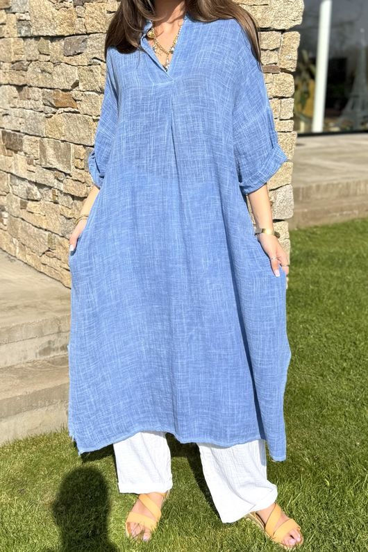 Made in Italy Kasbah Souk Dress Washed Bahama Blue /10  *pre order due approx 1 week