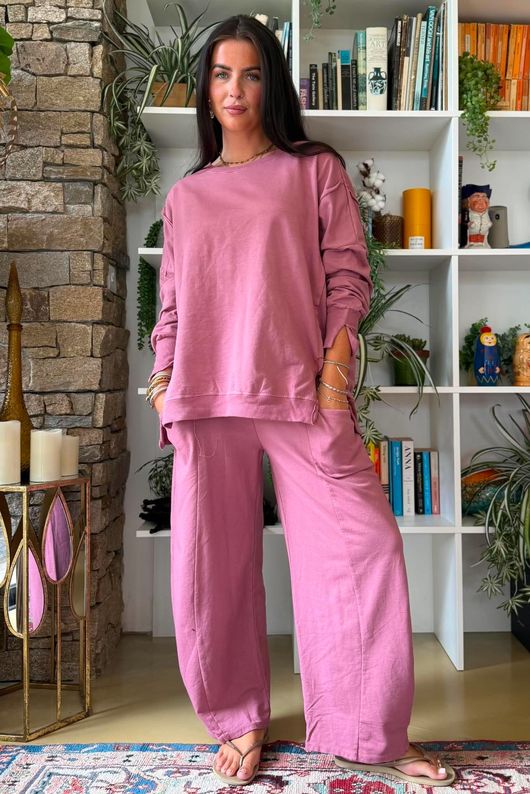 Lagen Chill Sweatshirt Indian Pink 