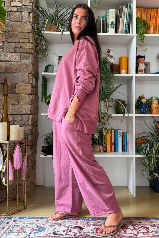 Lagen Chill Sweatshirt Indian Pink 