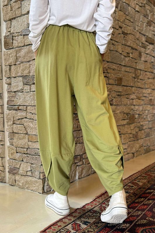 Made in Italy Lagenlook Shelby Cocoon Pant Olive