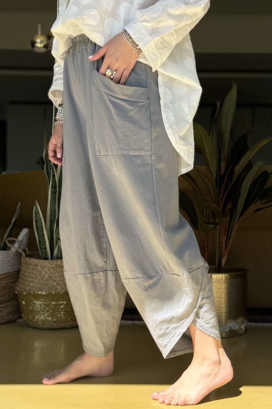 Made in Italy Lagenlook Shelby Cocoon Pant Storm 