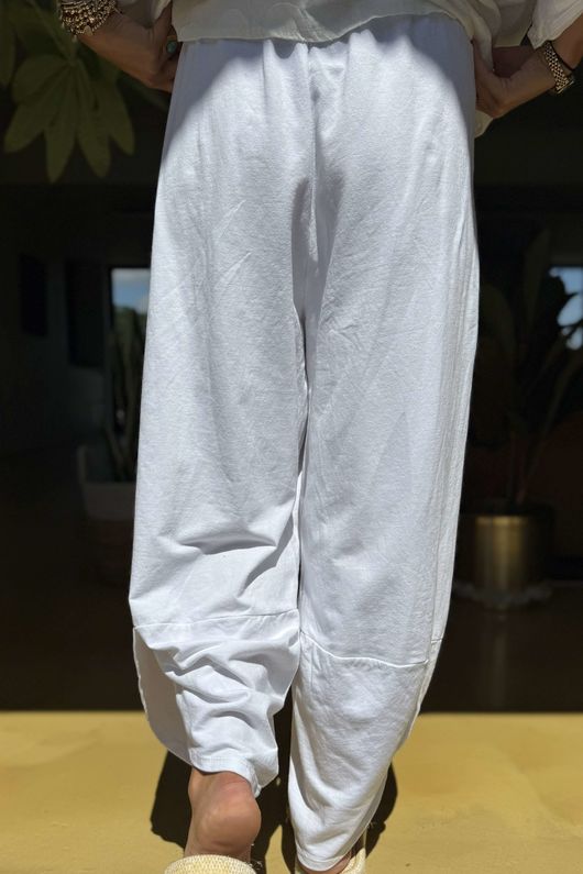 Made in Italy Lagenlook Shelby Cocoon Pant White 