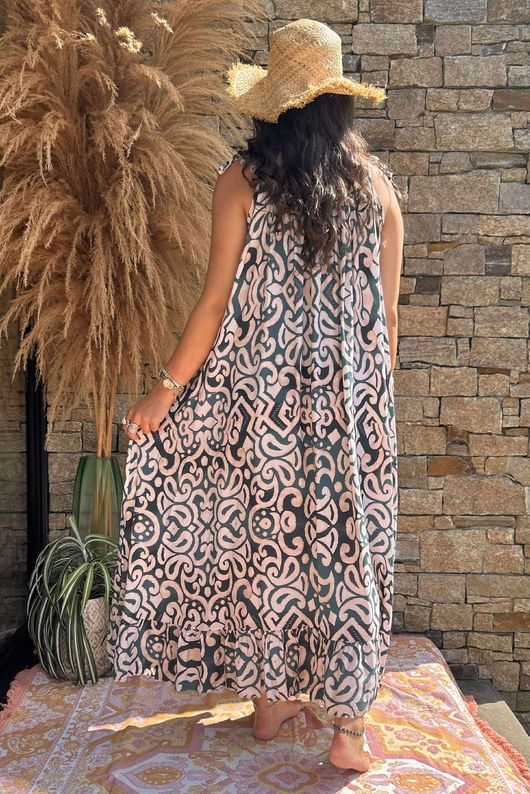 Made in Italy Nyssa Tie Shoulder Dress Deep Teal /27 =