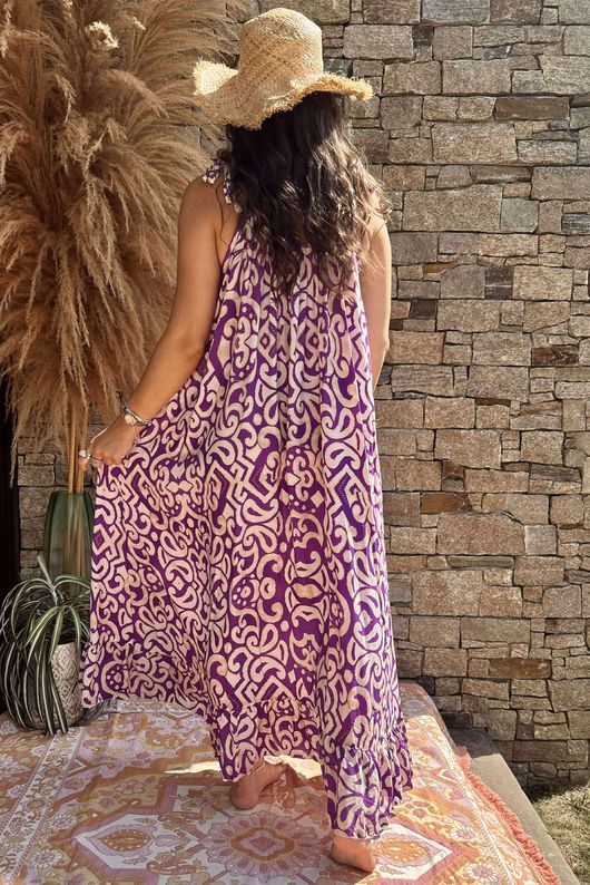 Made in Italy Nyssa Tie Shoulder Dress Orchid /10 =