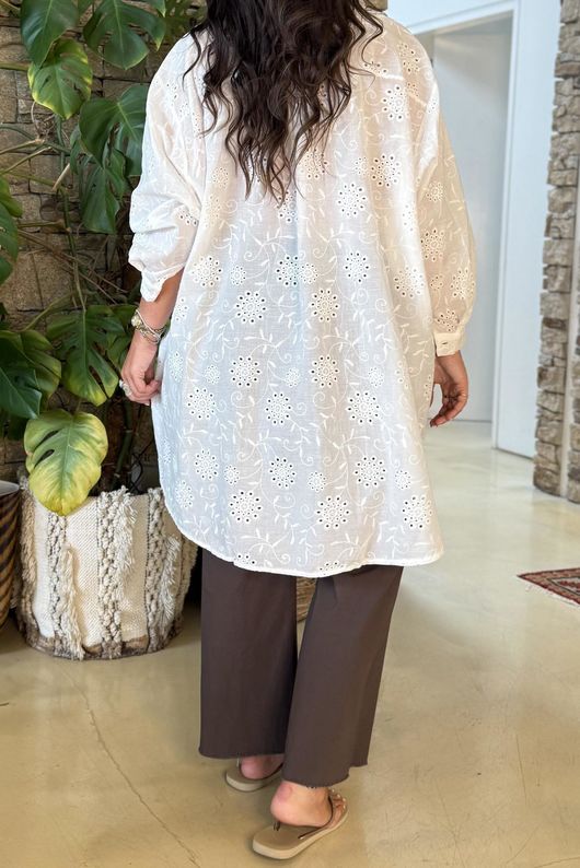Made in Italy Paloma Pure Cotton Broderie Shirt /27 =