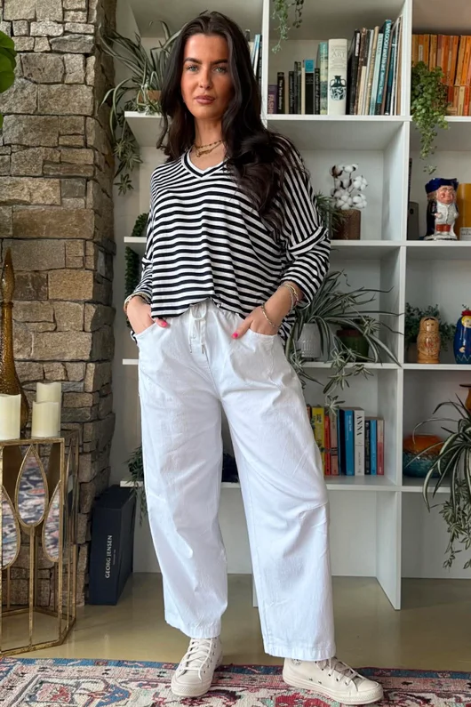  Perfect Breton V Long Sleeve Top Navy /20